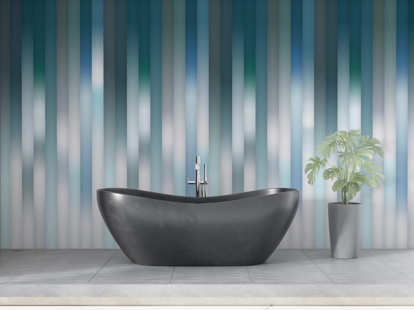 Papier peint les lignes verticales créent une pente descendante