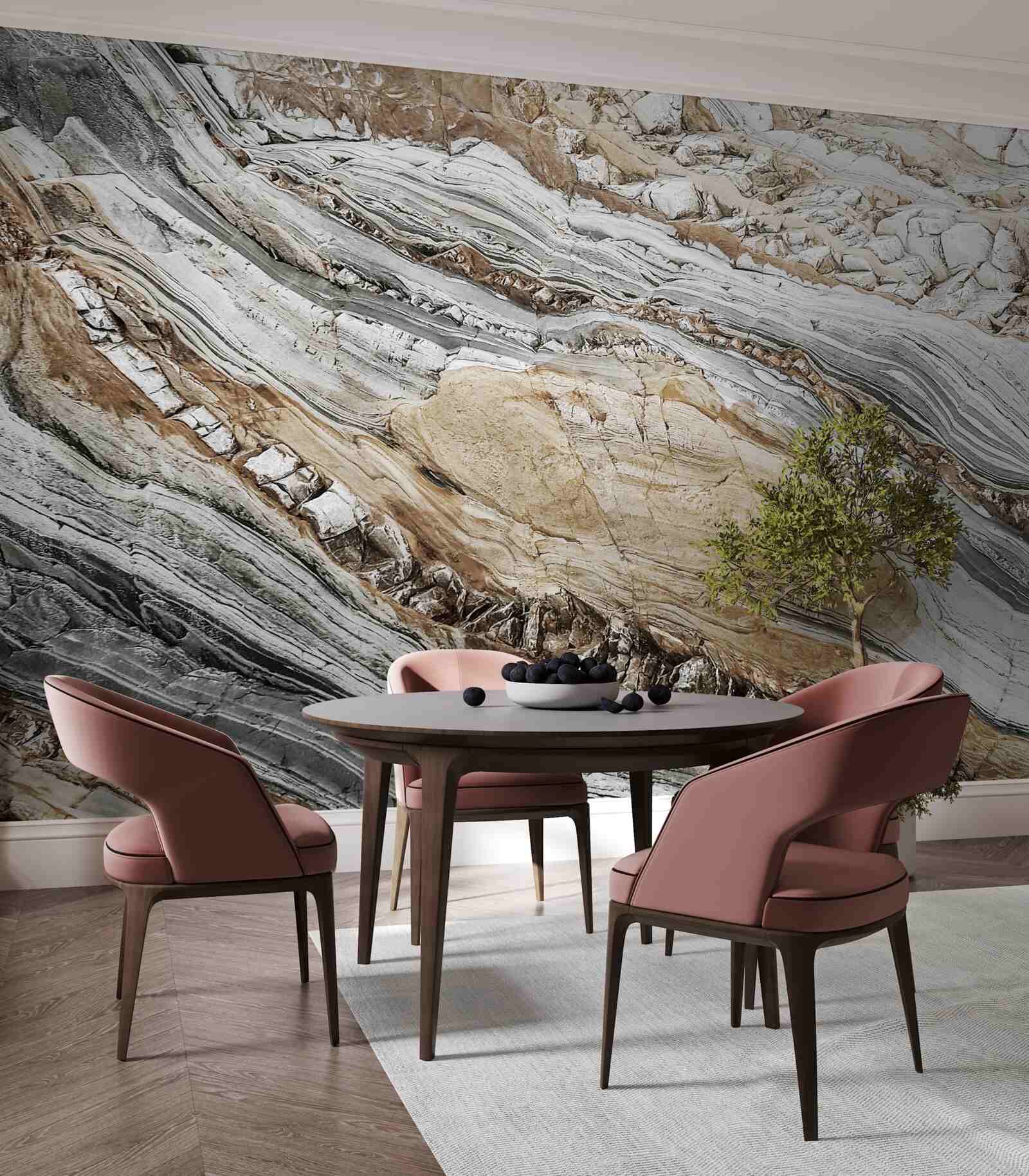 Papier peint côte de la mer rocailleuse