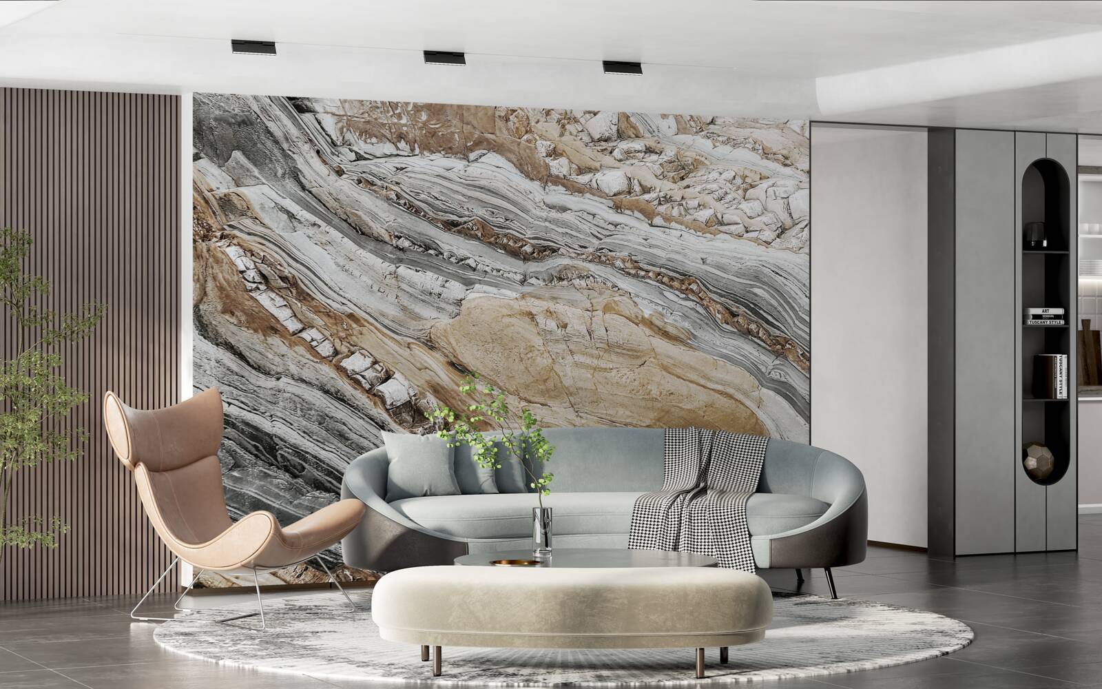 Papier peint côte de la mer rocailleuse