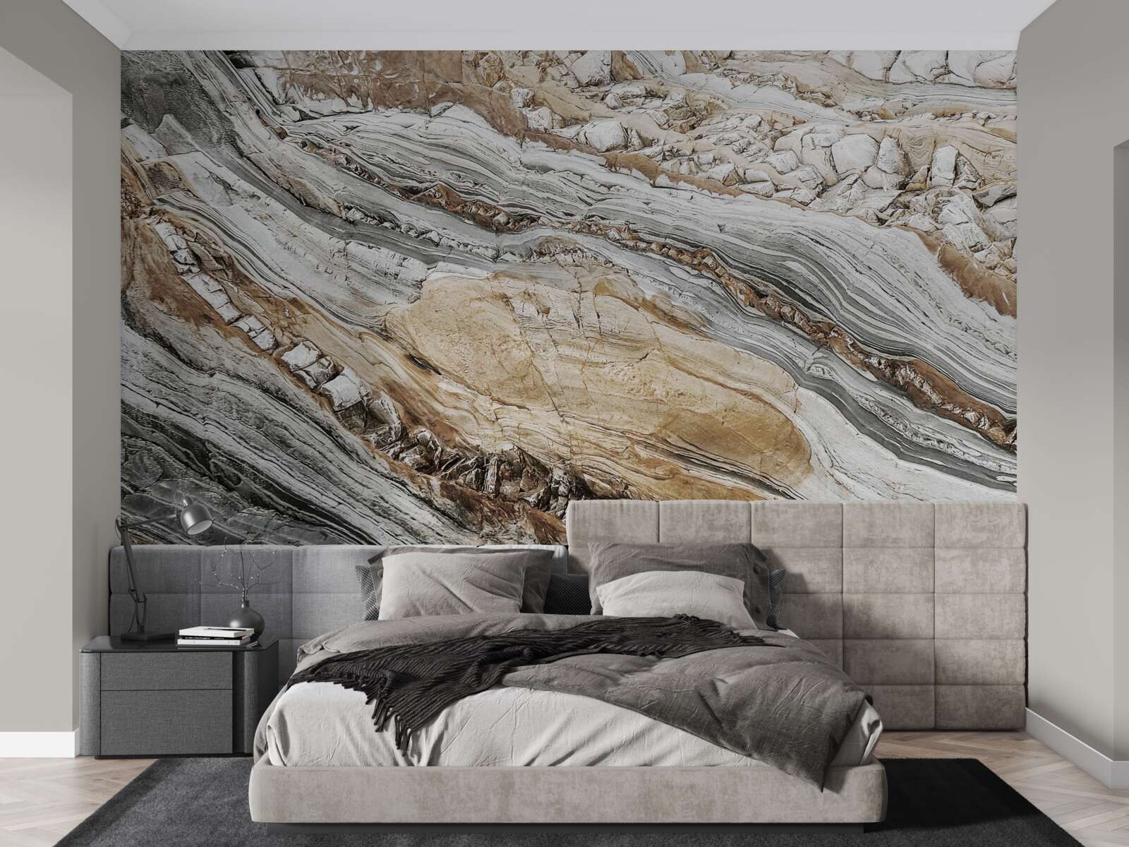 Papier peint côte de la mer rocailleuse