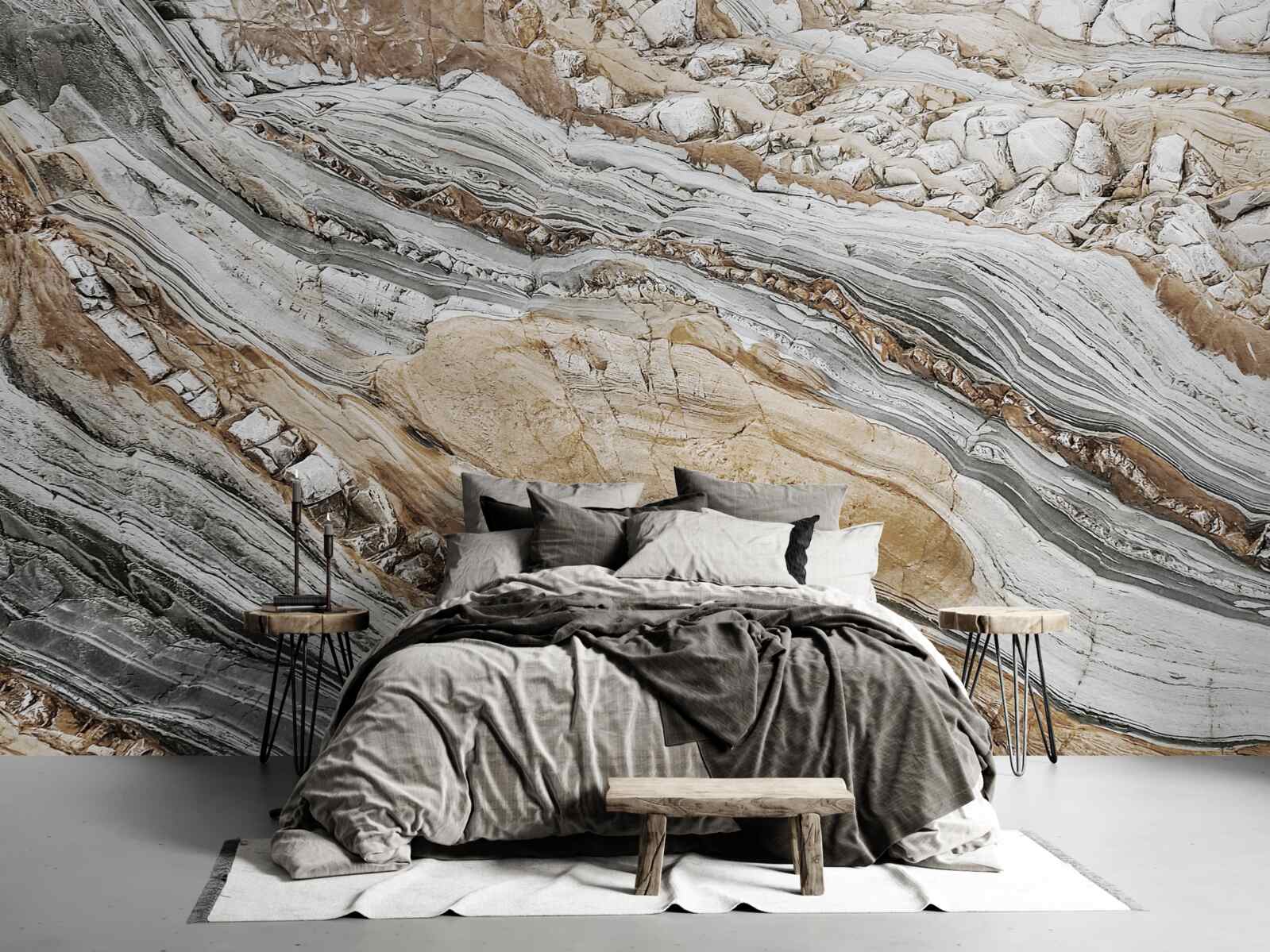 Papier peint côte de la mer rocailleuse