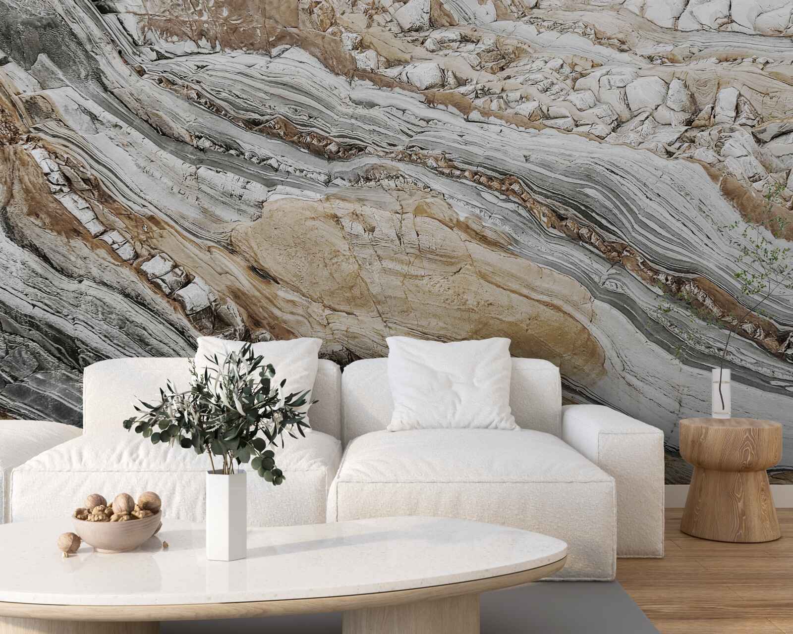 Papier peint côte de la mer rocailleuse