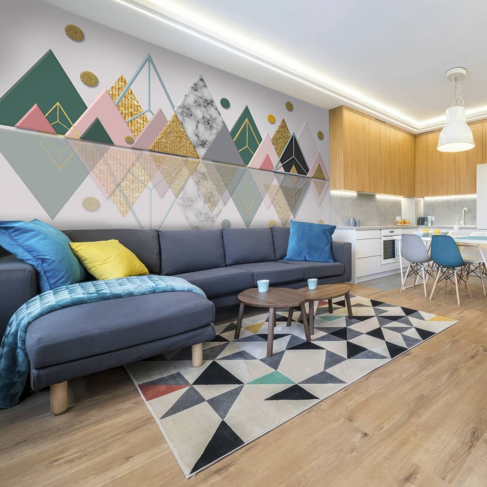 Papier peint reflet des arbres d'automne sur la surface de l'eau