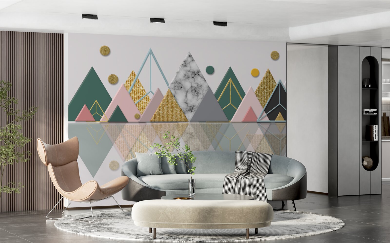 Papier peint reflet des arbres d'automne sur la surface de l'eau