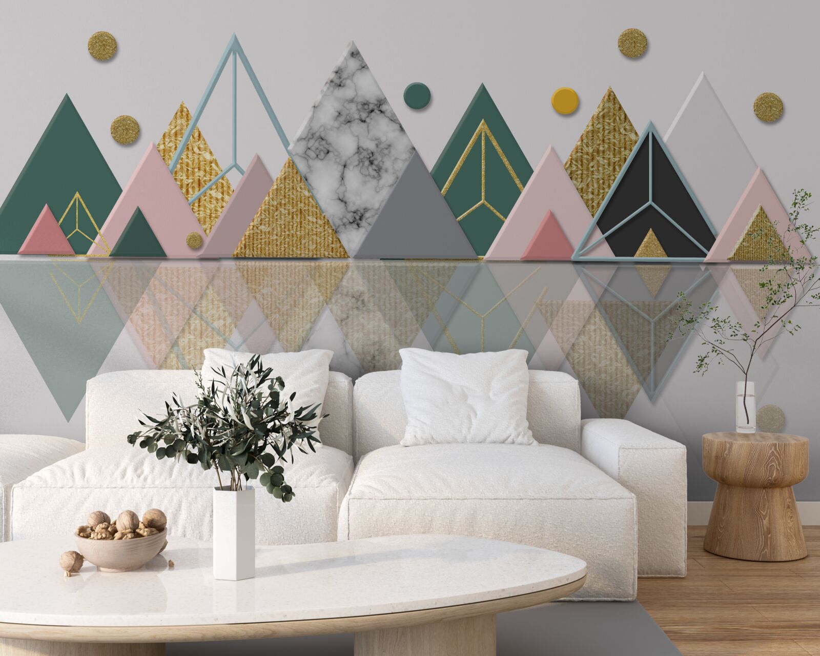 Papier peint reflet des arbres d'automne sur la surface de l'eau