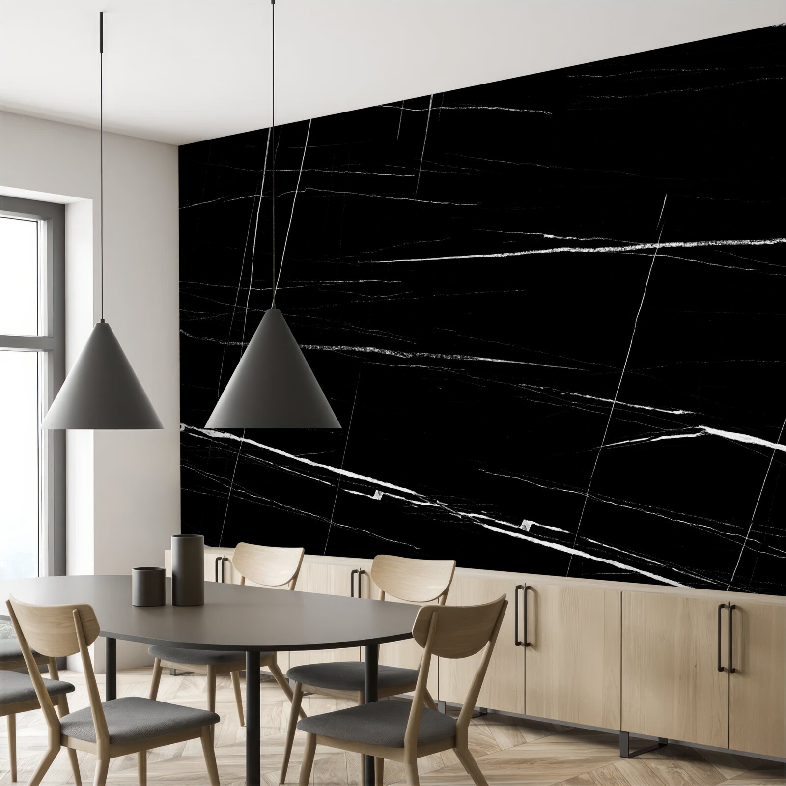 Papier peint fond sombre avec des lignes blanches floues