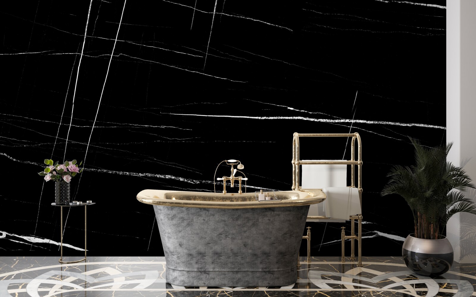 Papier peint fond sombre avec des lignes blanches floues