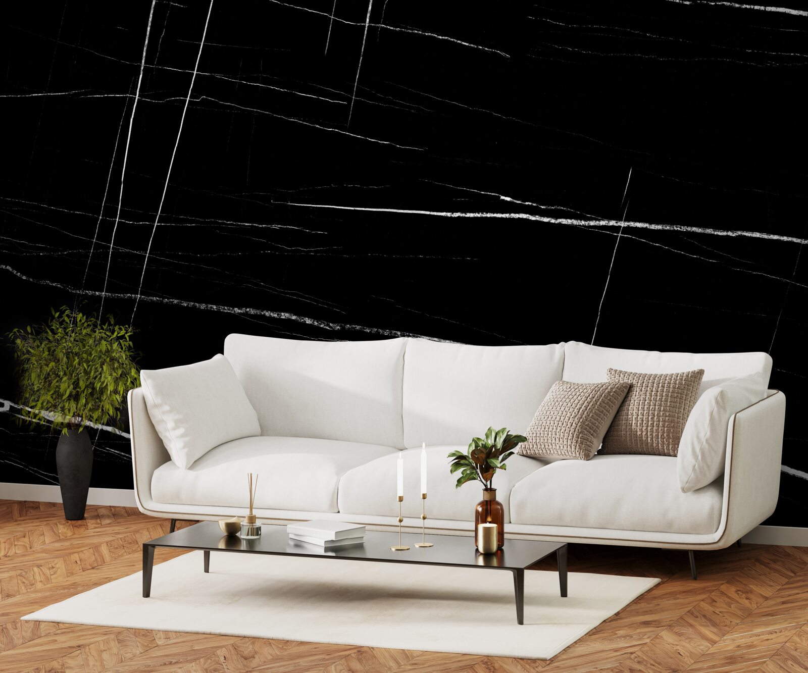 Papier peint fond sombre avec des lignes blanches floues