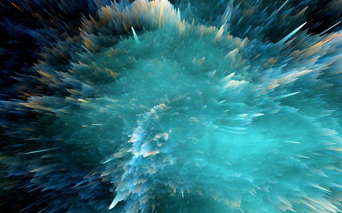 Papier peint un éclair de pigmentation turquoise vif