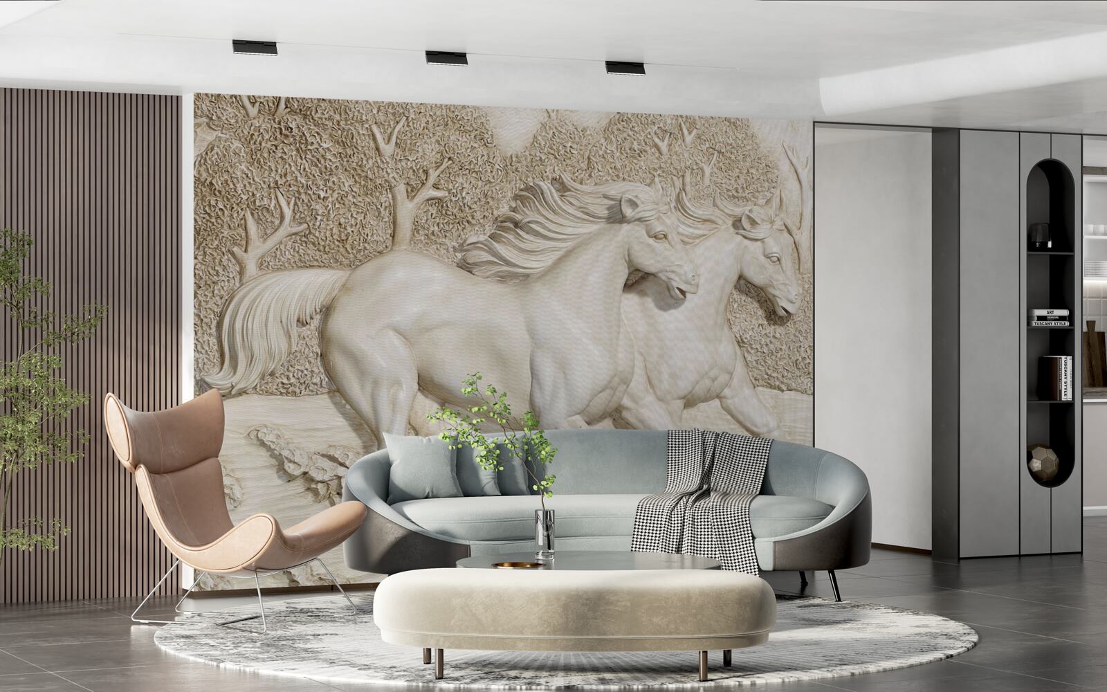 Papier peint chevaux au galop