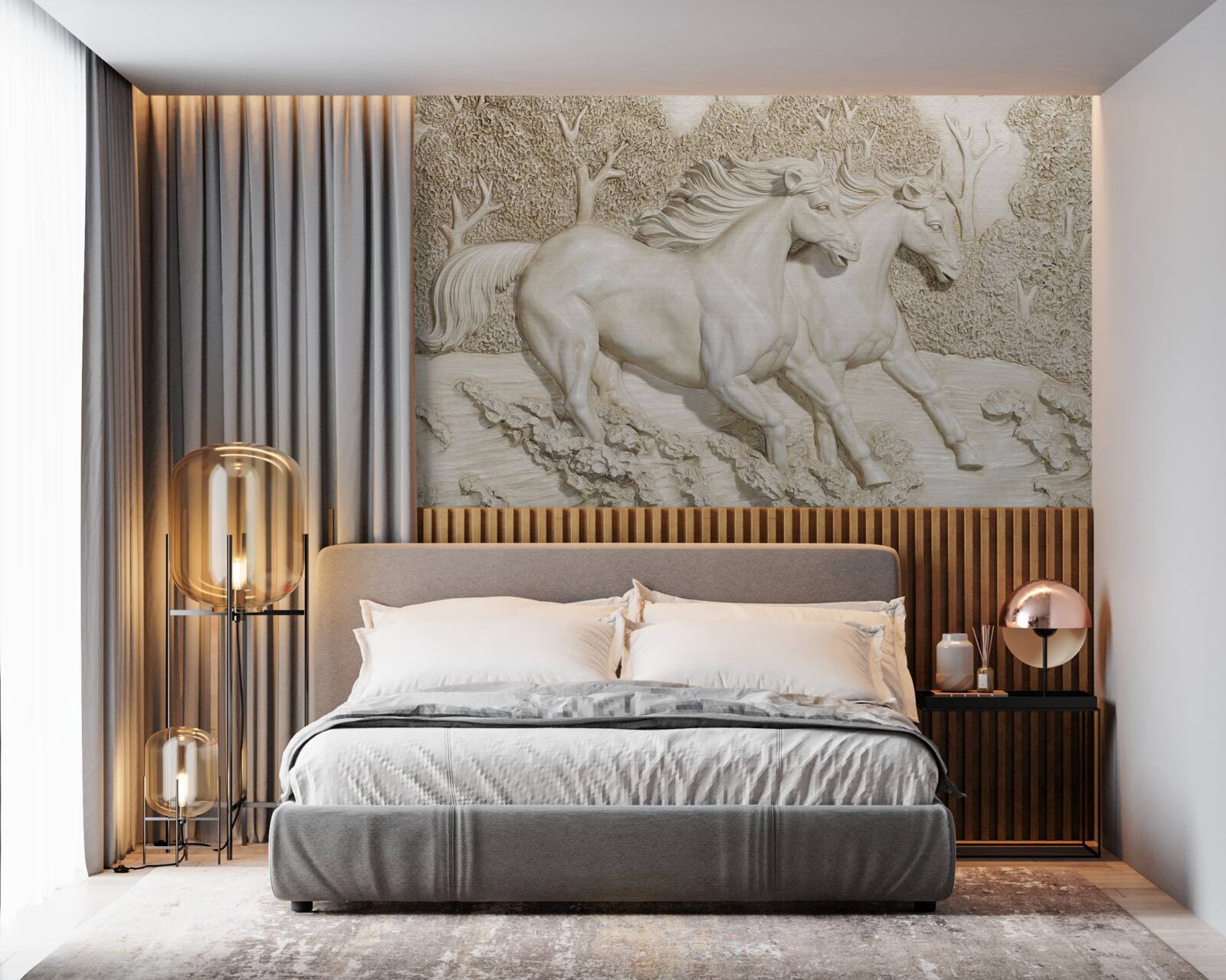 Papier peint chevaux au galop