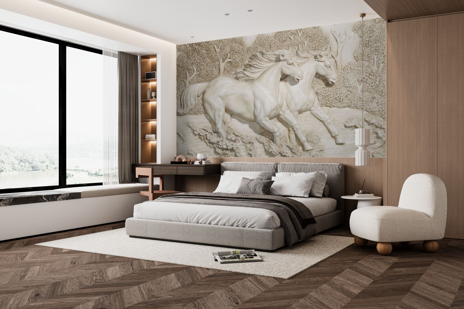 Papier peint chevaux au galop