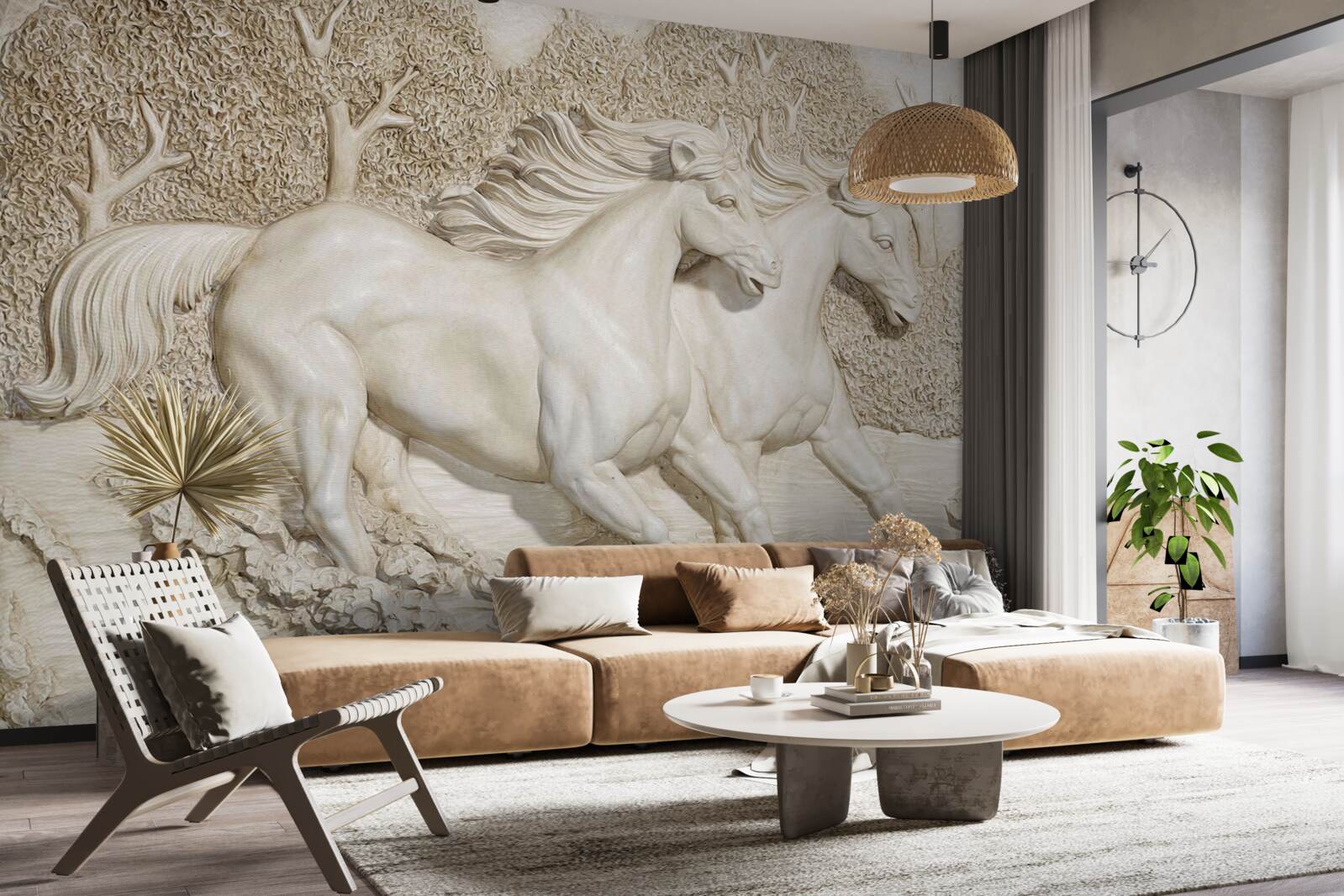 Papier peint chevaux au galop