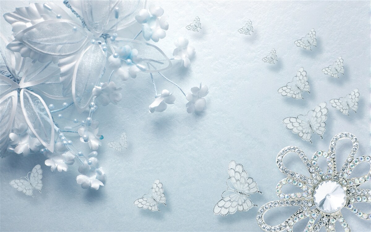 Papier peint les bourgeons s'épanouissent sous les papillons aériens