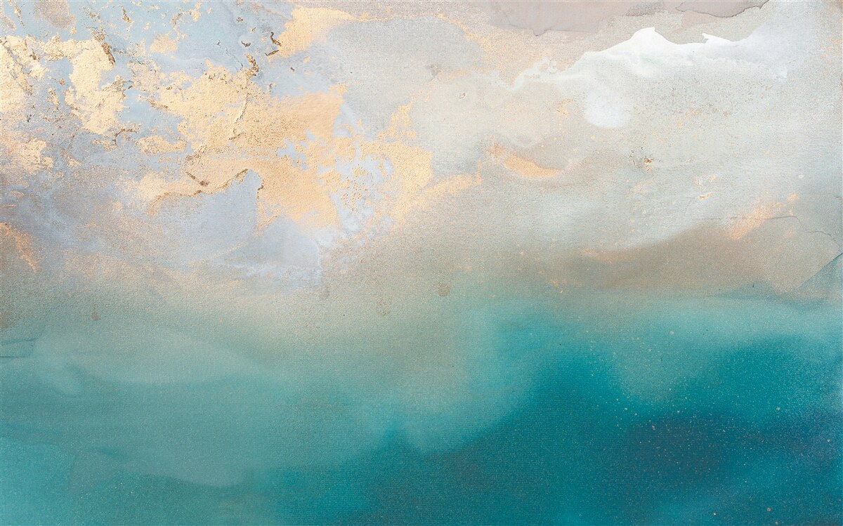 Papier peint Des vagues turquoises qui se déchaînent avec violence