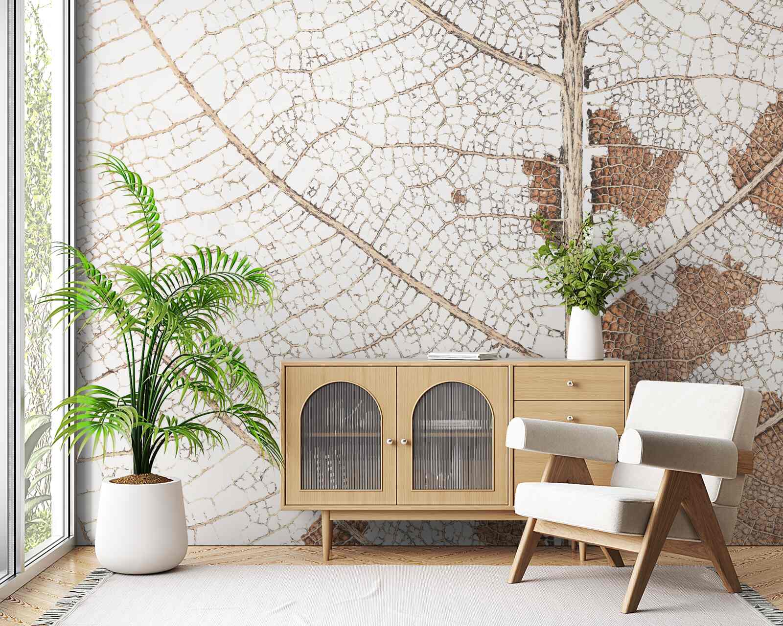 Papier peint feuille d'automne avec une texture unique