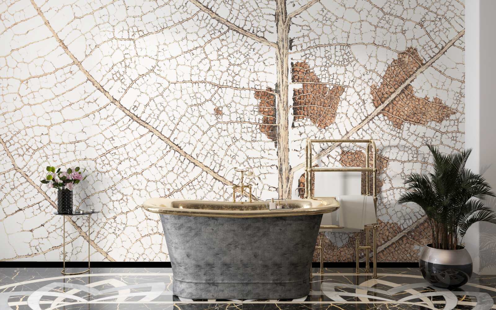 Papier peint feuille d'automne avec une texture unique