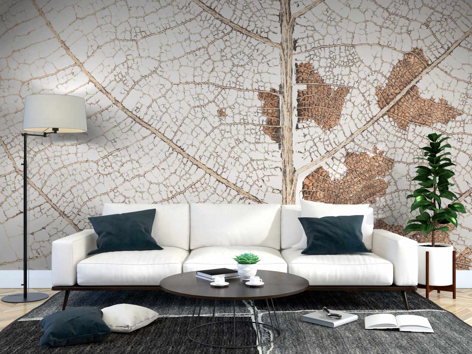 Papier peint feuille d'automne avec une texture unique