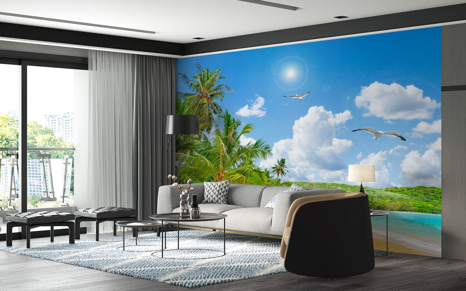 Papier peint la mer et la plage sont magnifiques