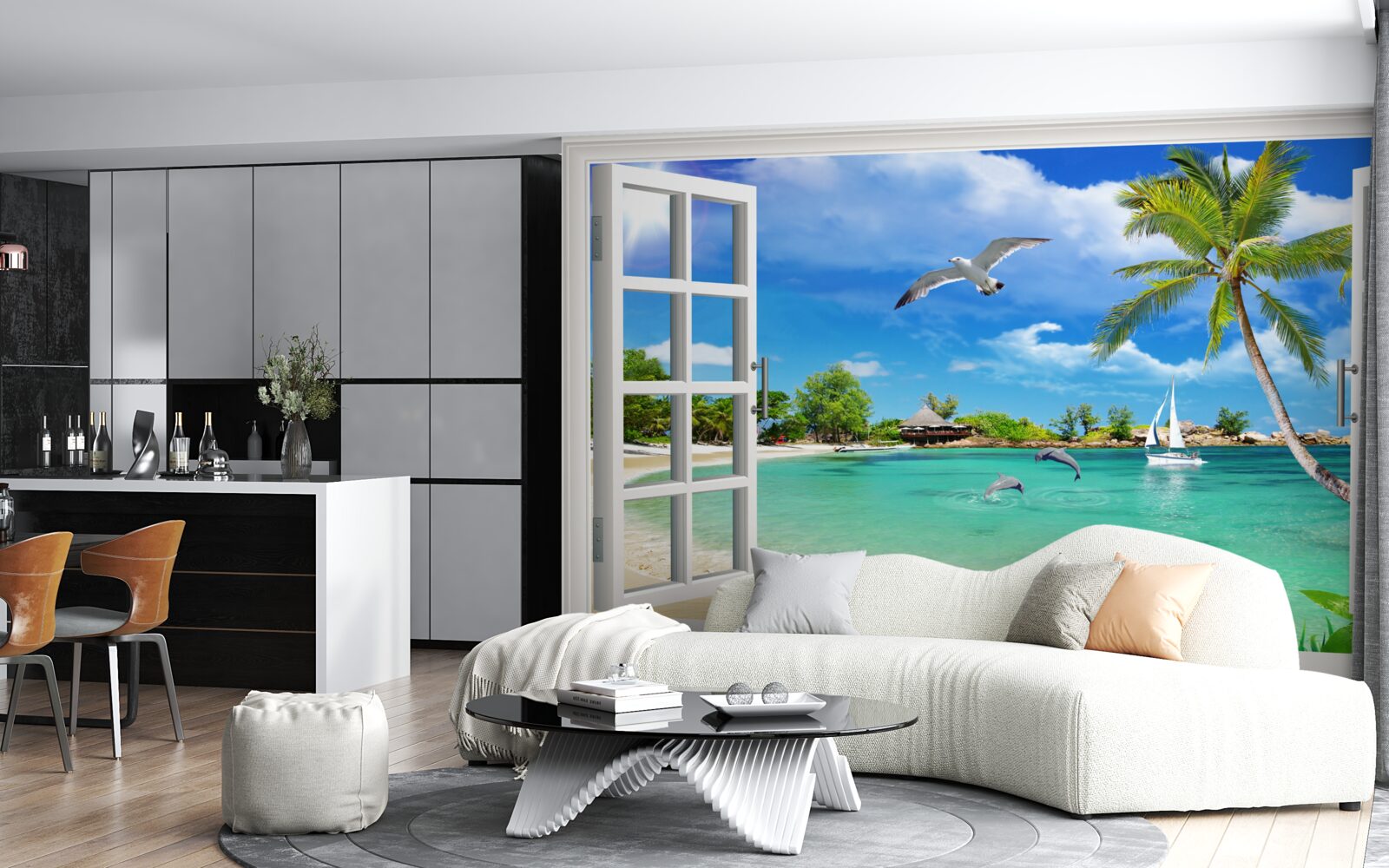 Papier peint Vue de la fenêtre