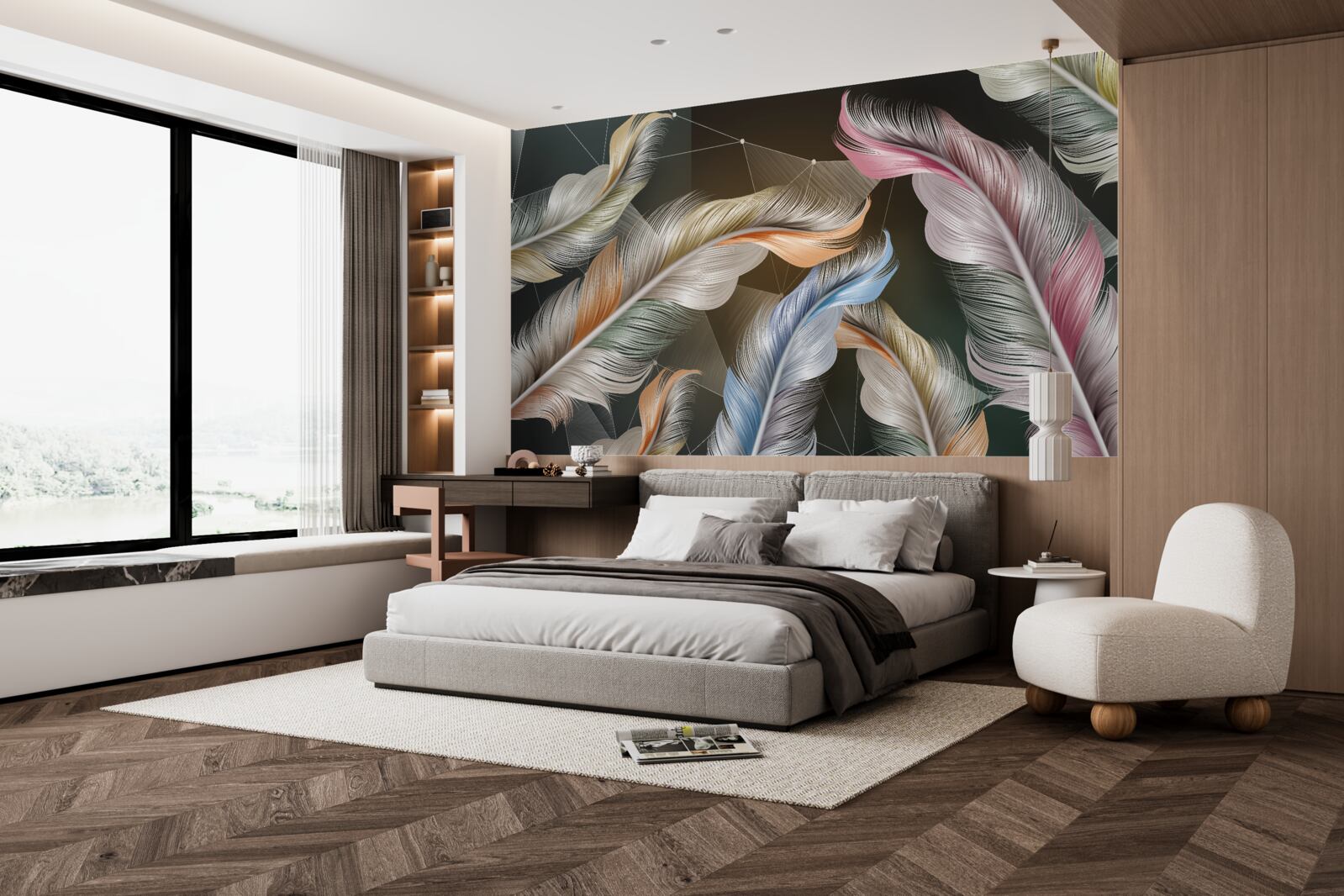 Papier peint un soupçon de couleurs vives dans le ciel nocturne