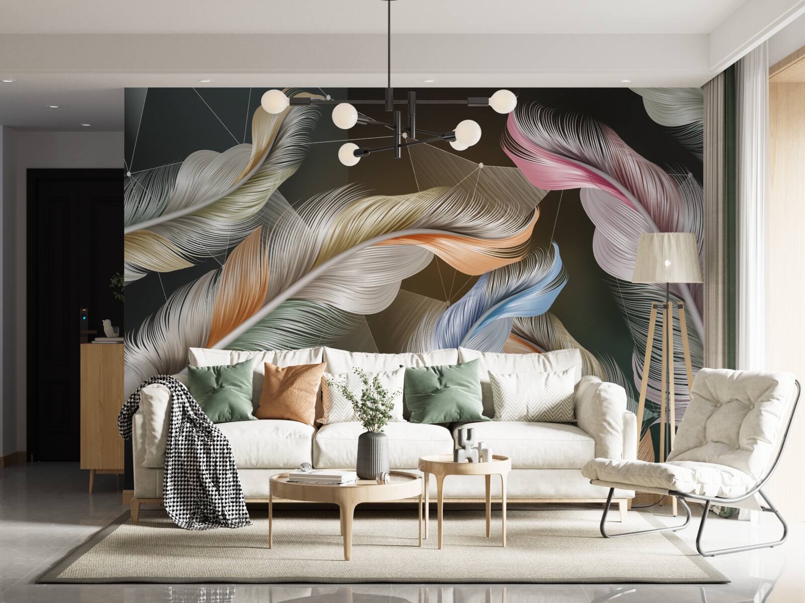 Papier peint un soupçon de couleurs vives dans le ciel nocturne