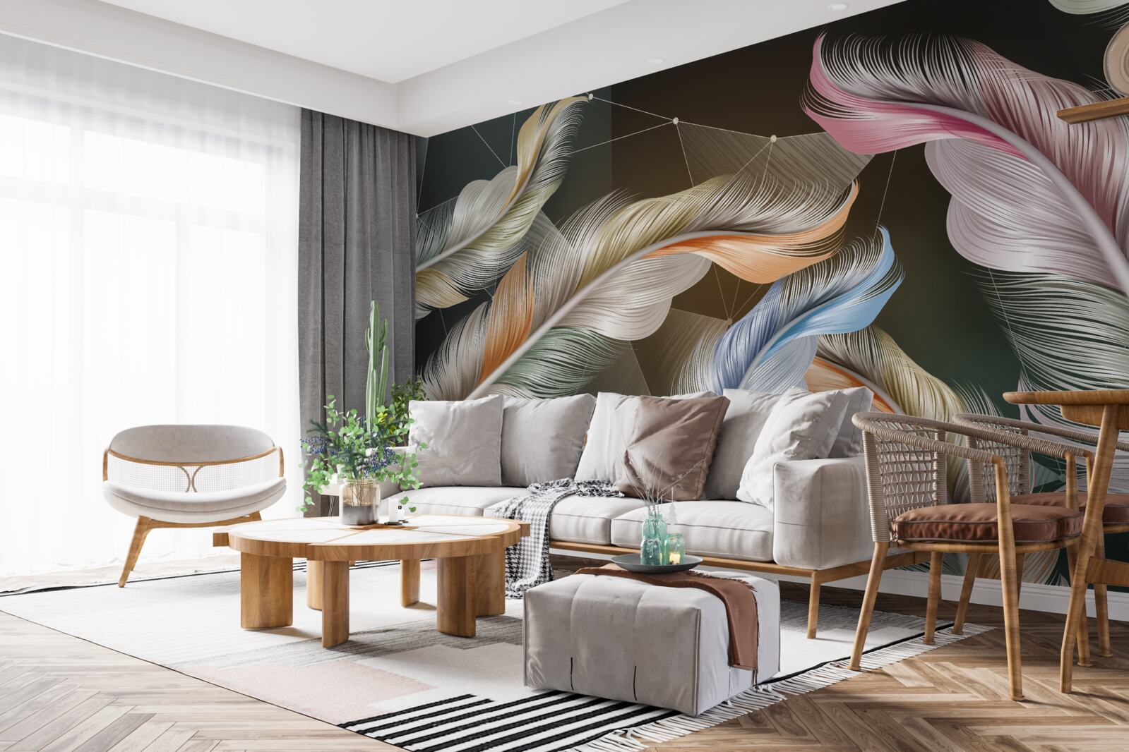 Papier peint un soupçon de couleurs vives dans le ciel nocturne