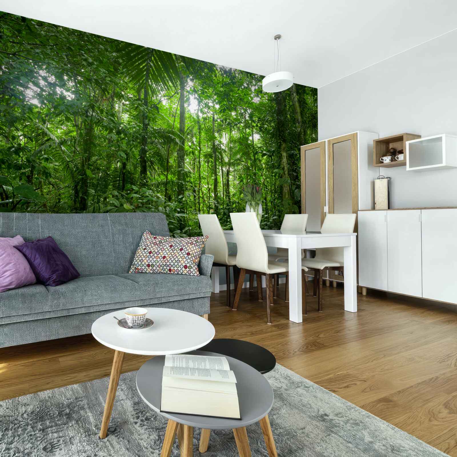 Papier peint paysage de forêt tropicale, amazonie