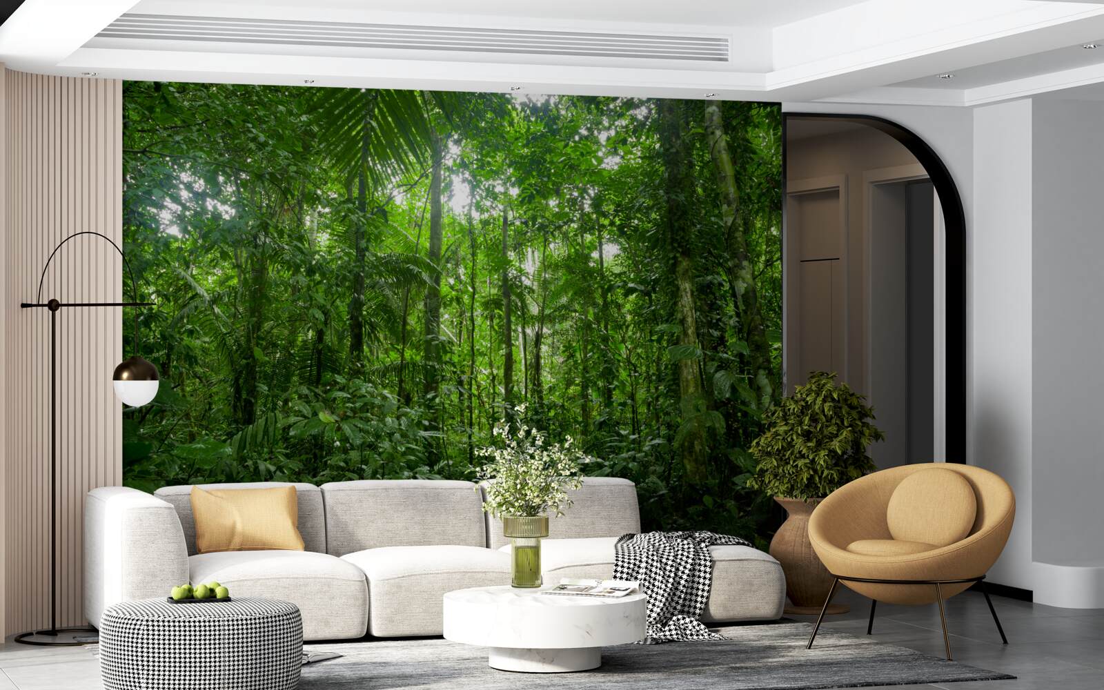 Papier peint paysage de forêt tropicale, amazonie