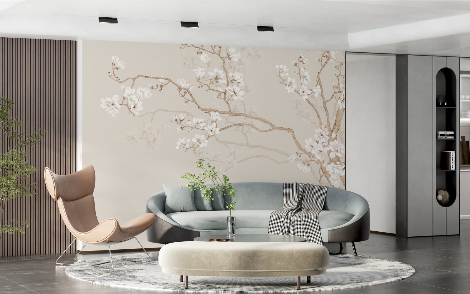 Papier peint papier peint avec l'image d'un cerisier