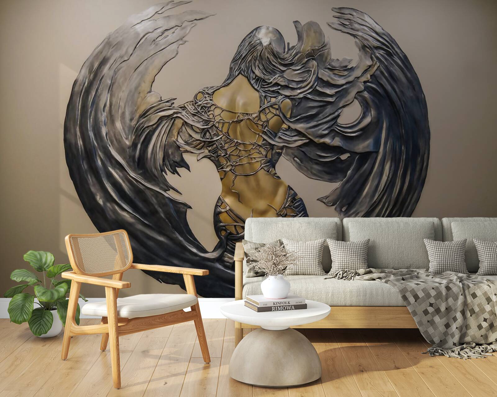 Papier peint séraphins sur le mur