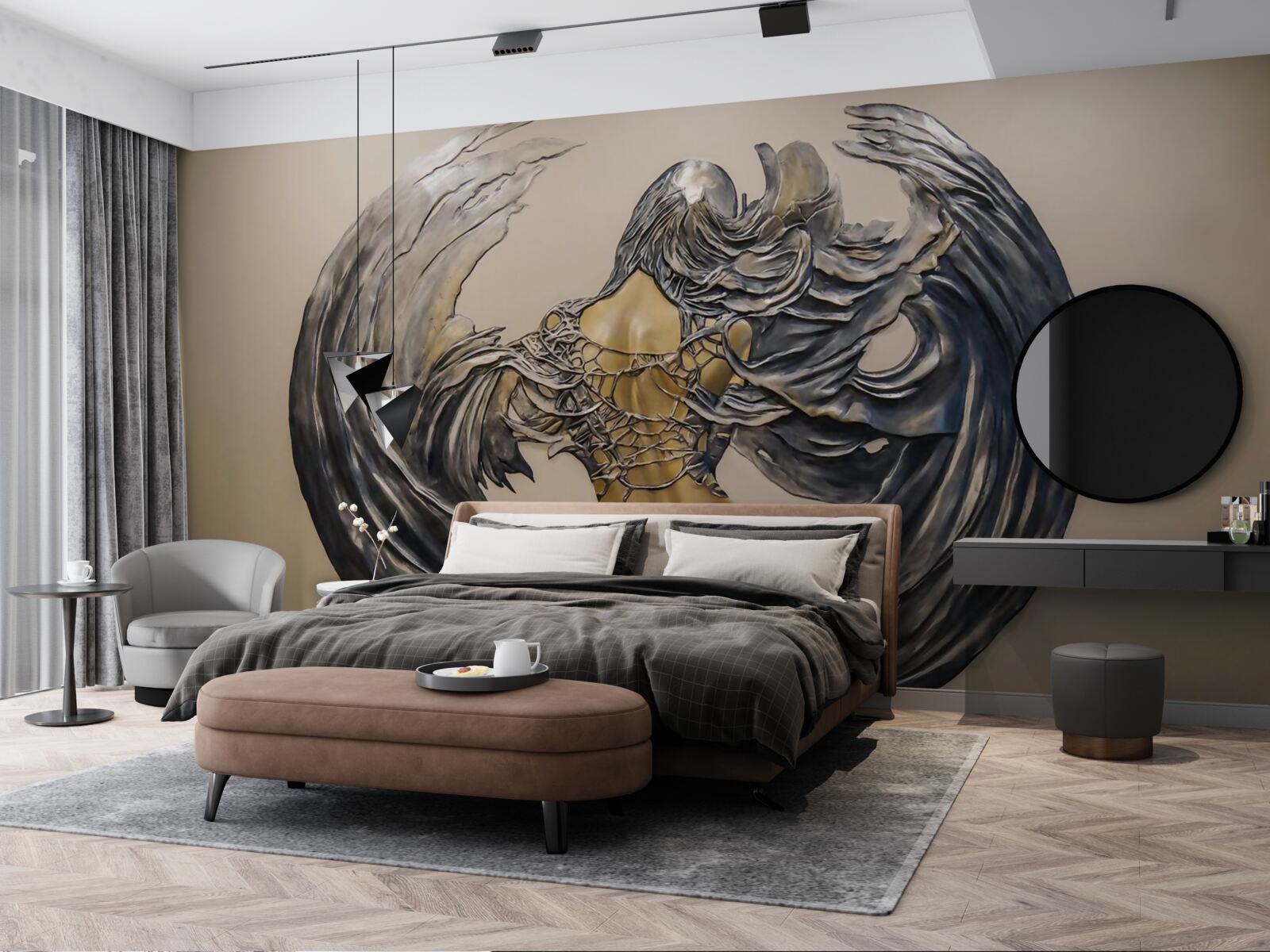 Papier peint séraphins sur le mur