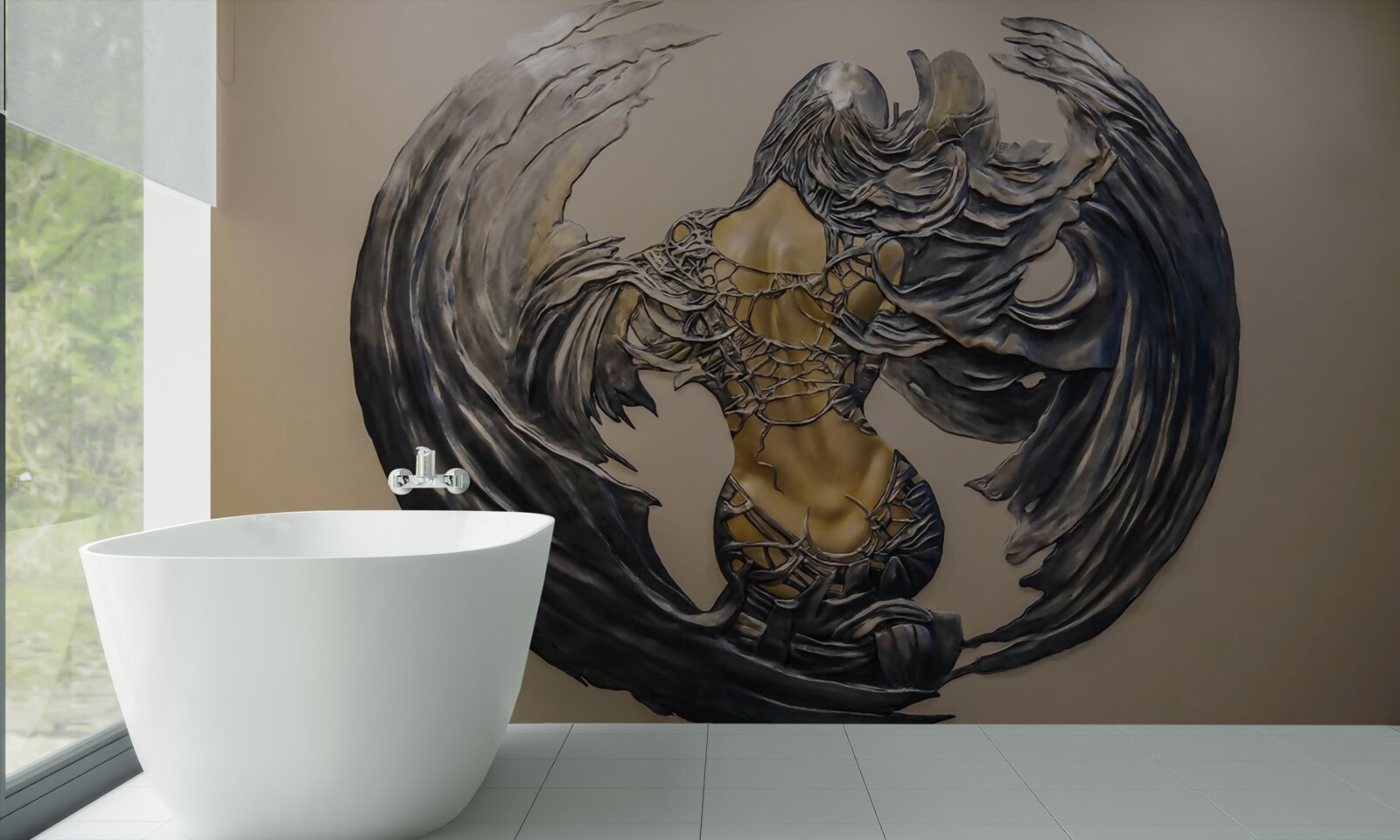 Papier peint séraphins sur le mur