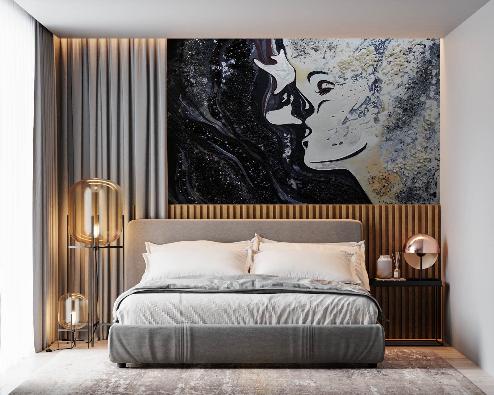 Papier peint un baiser de passion sur le mur