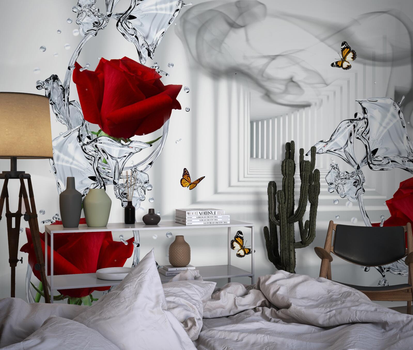 Papier peint papier peint, rouge et blanc