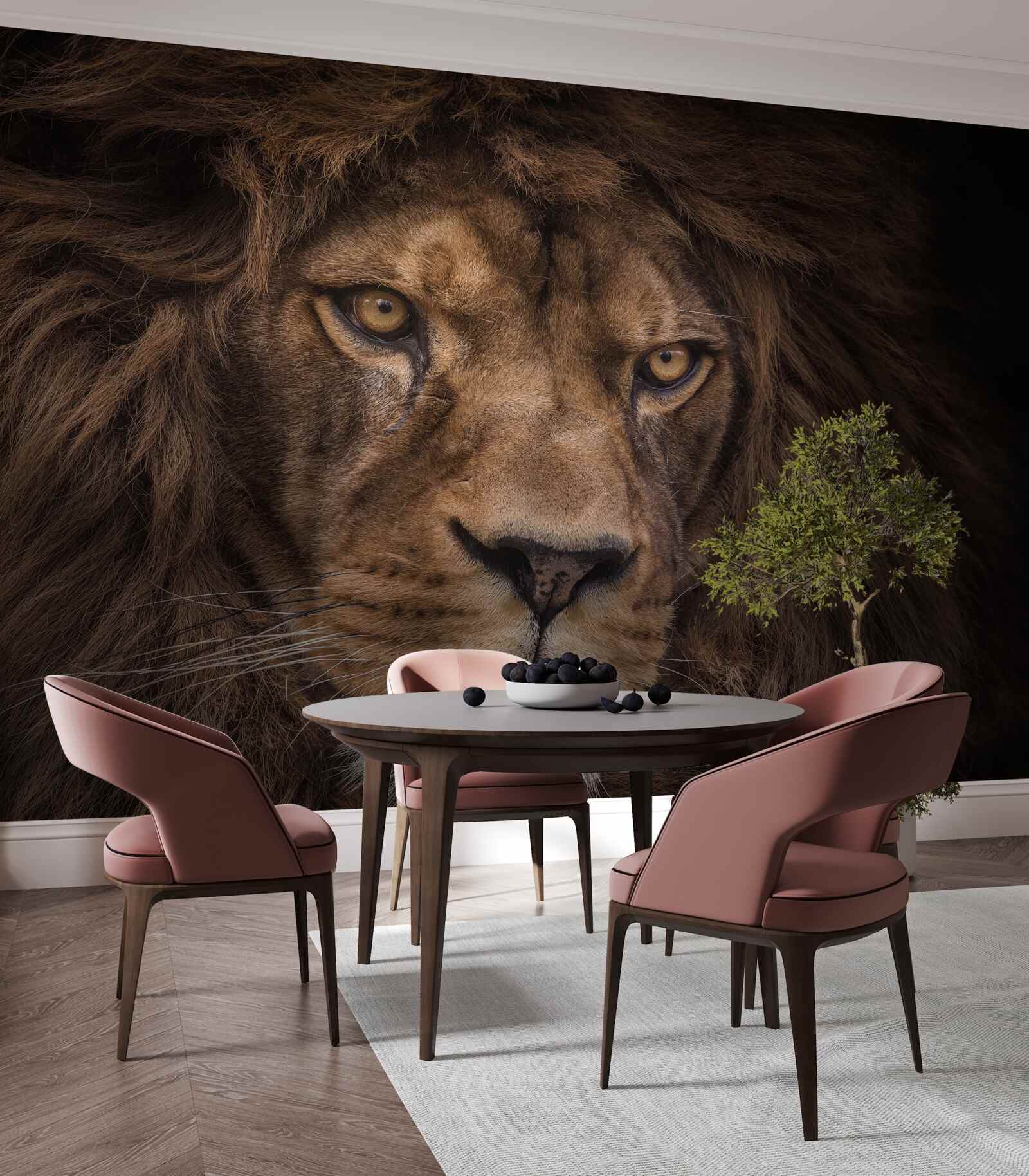 Papier peint Le mur et le lion