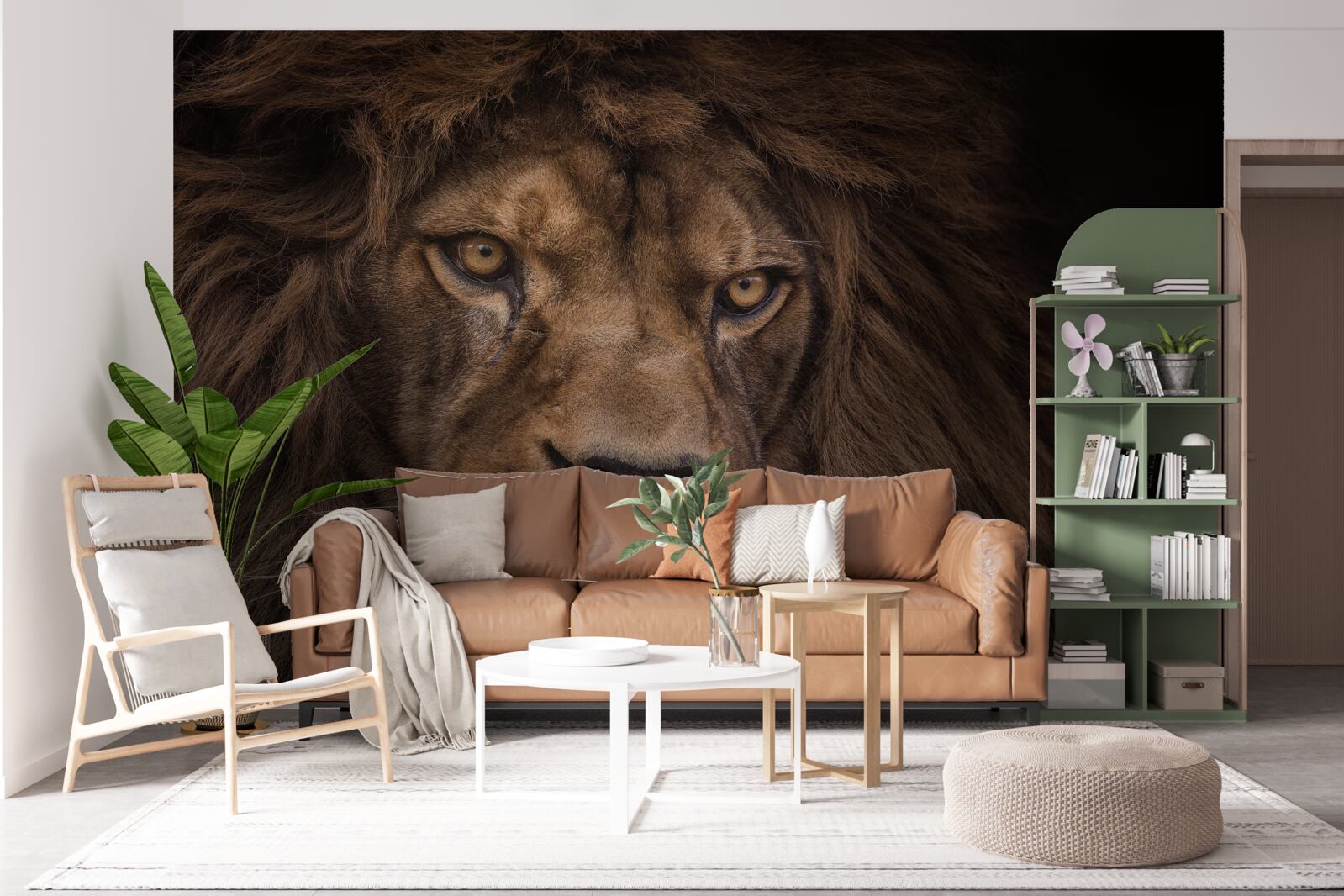 Papier peint Le mur et le lion