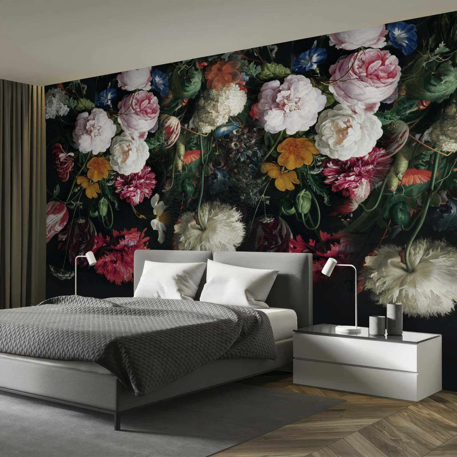 Papier peint bourgeons tronqués, botanique et créativité contemporaine