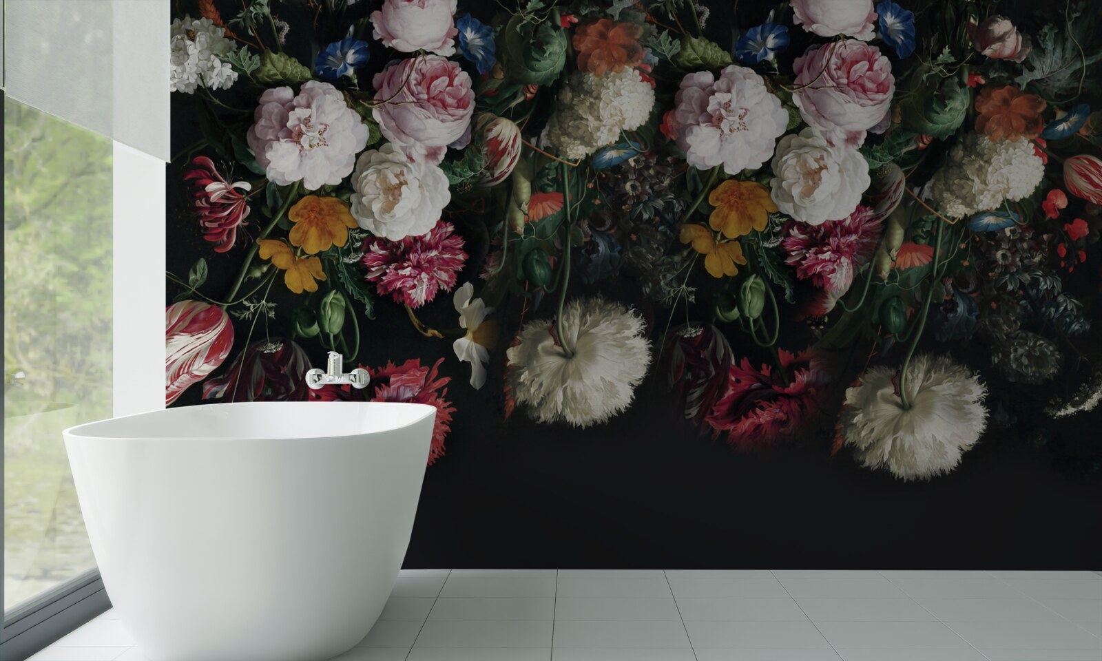 Papier peint bourgeons tronqués, botanique et créativité contemporaine