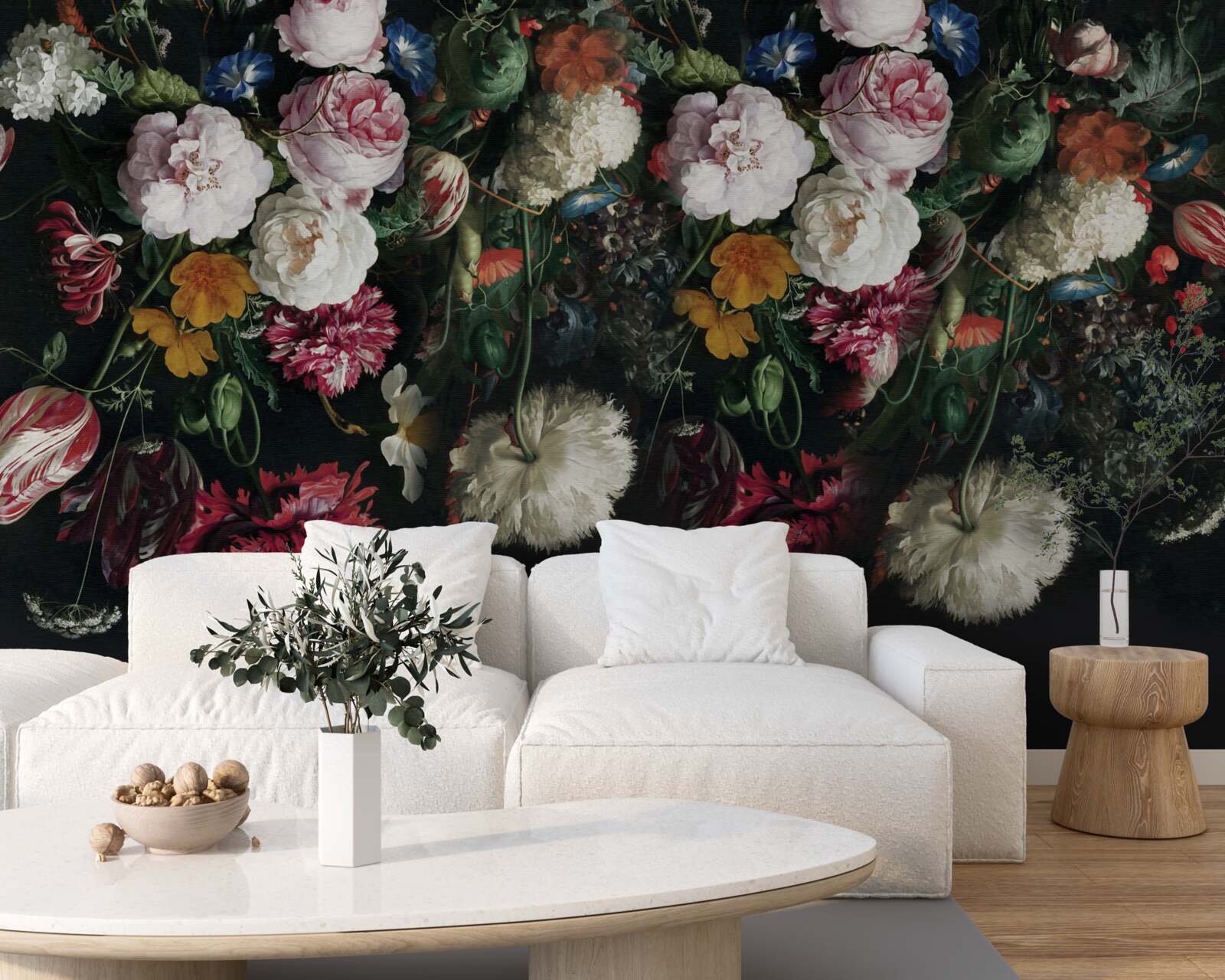 Papier peint bourgeons tronqués, botanique et créativité contemporaine