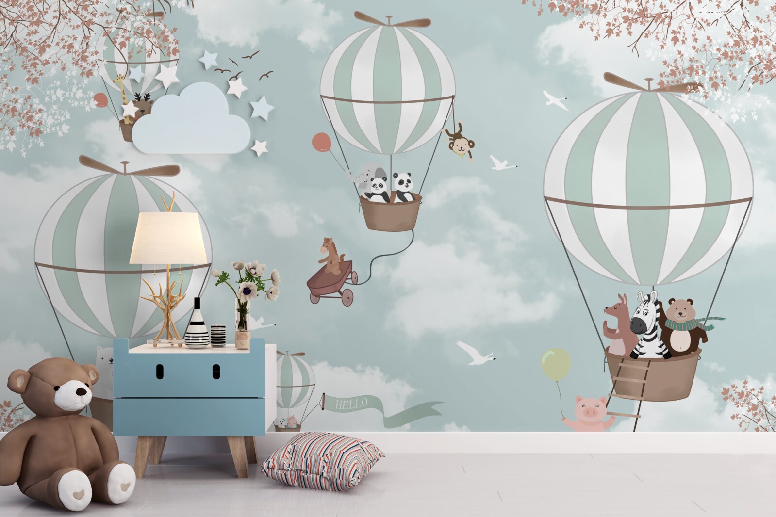 Papier peint produit, illustration et ballon