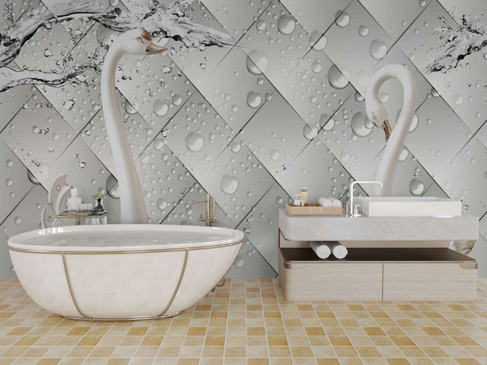 Papier peint mur blanc et papier peint