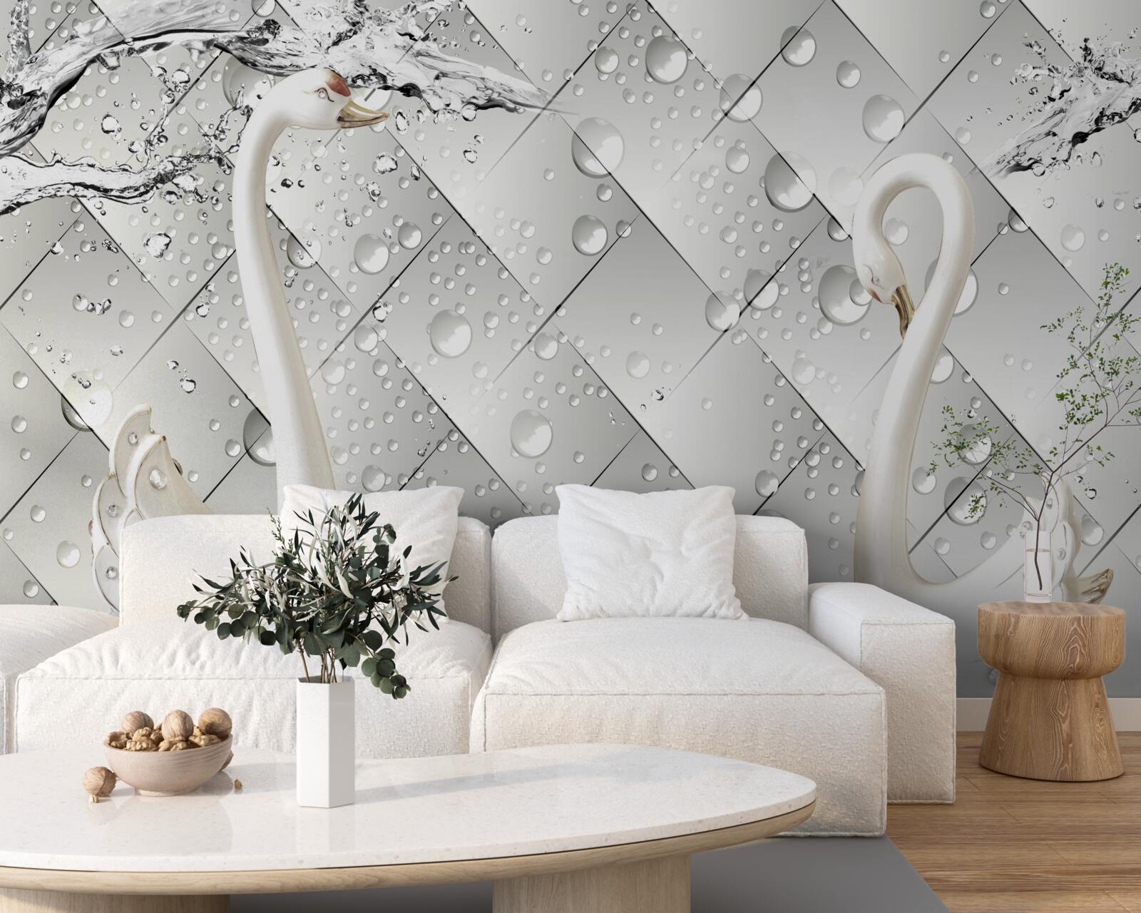 Papier peint mur blanc et papier peint