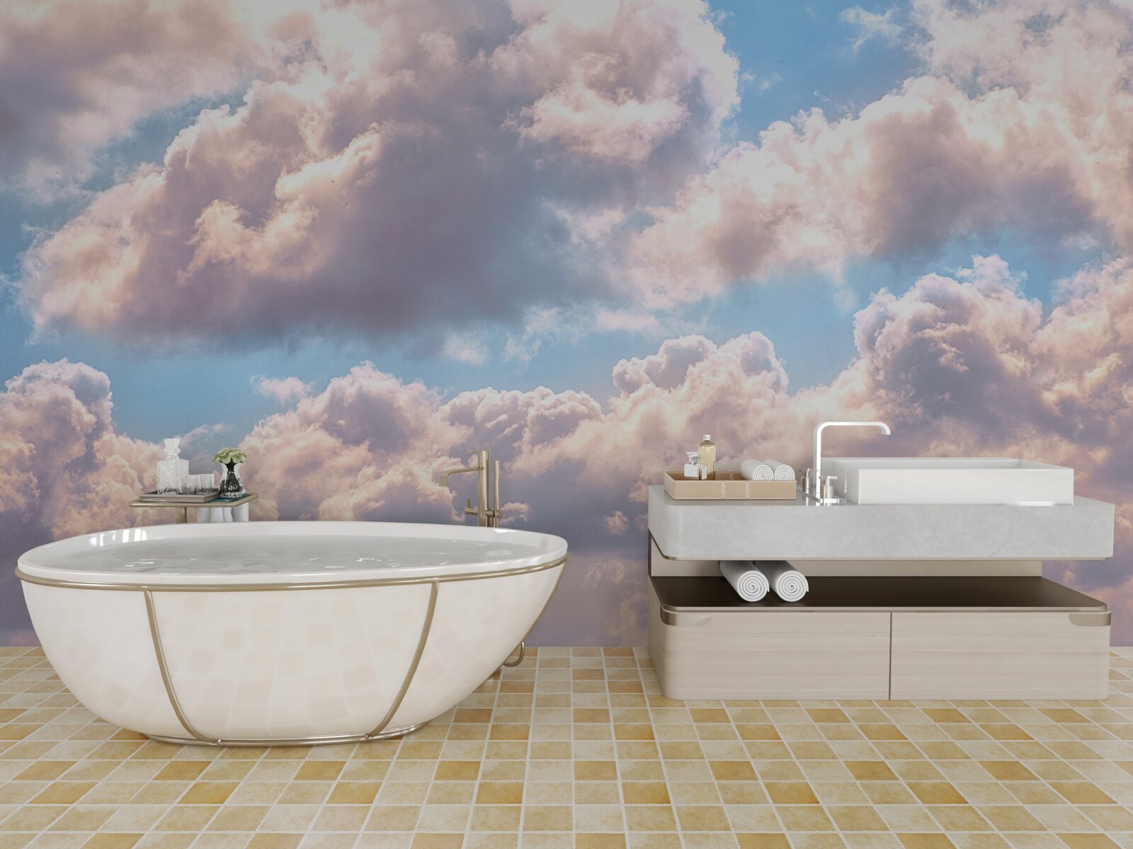 Papier peint jour, ciel et nuages