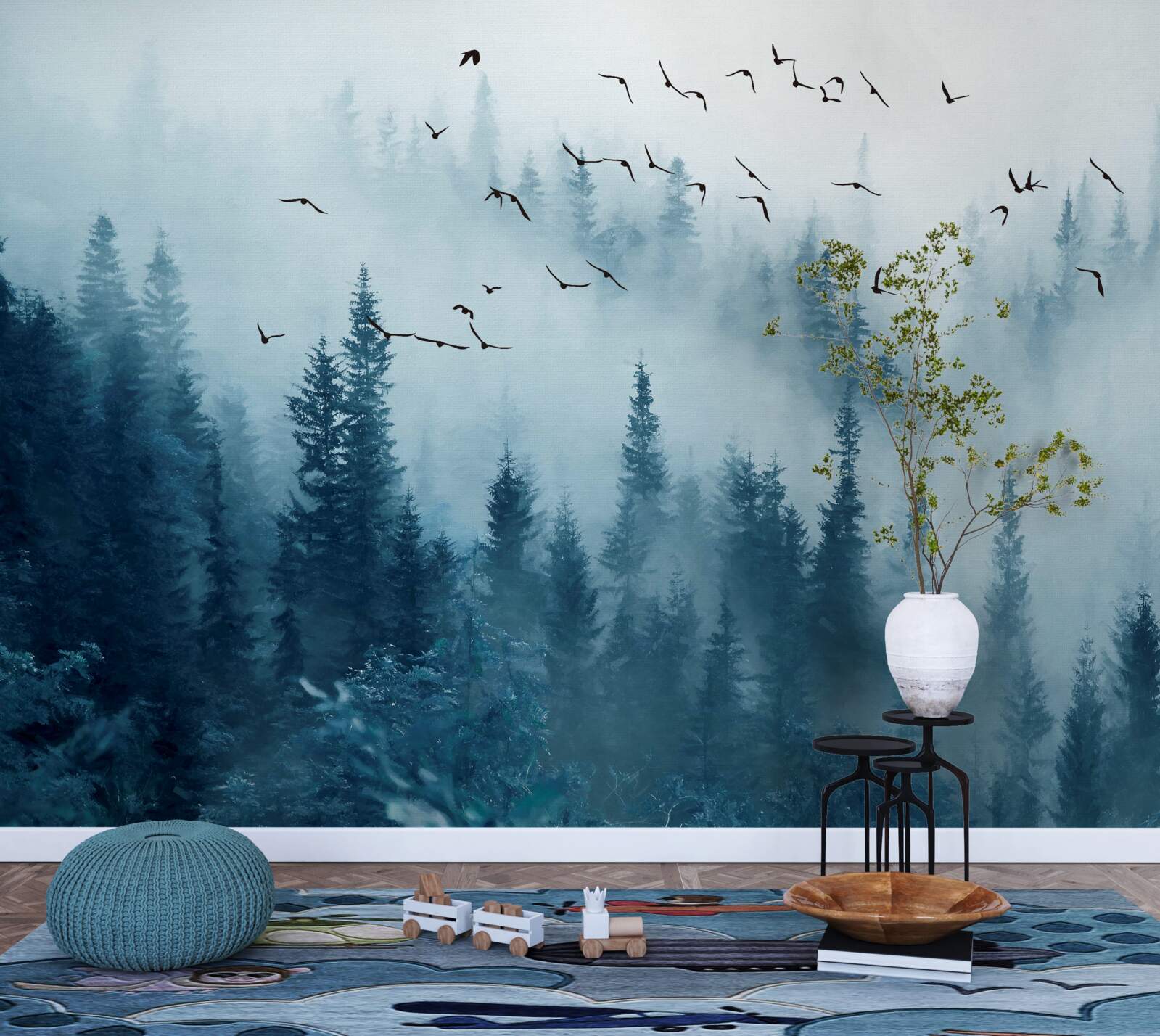 Papier peint mglisty las