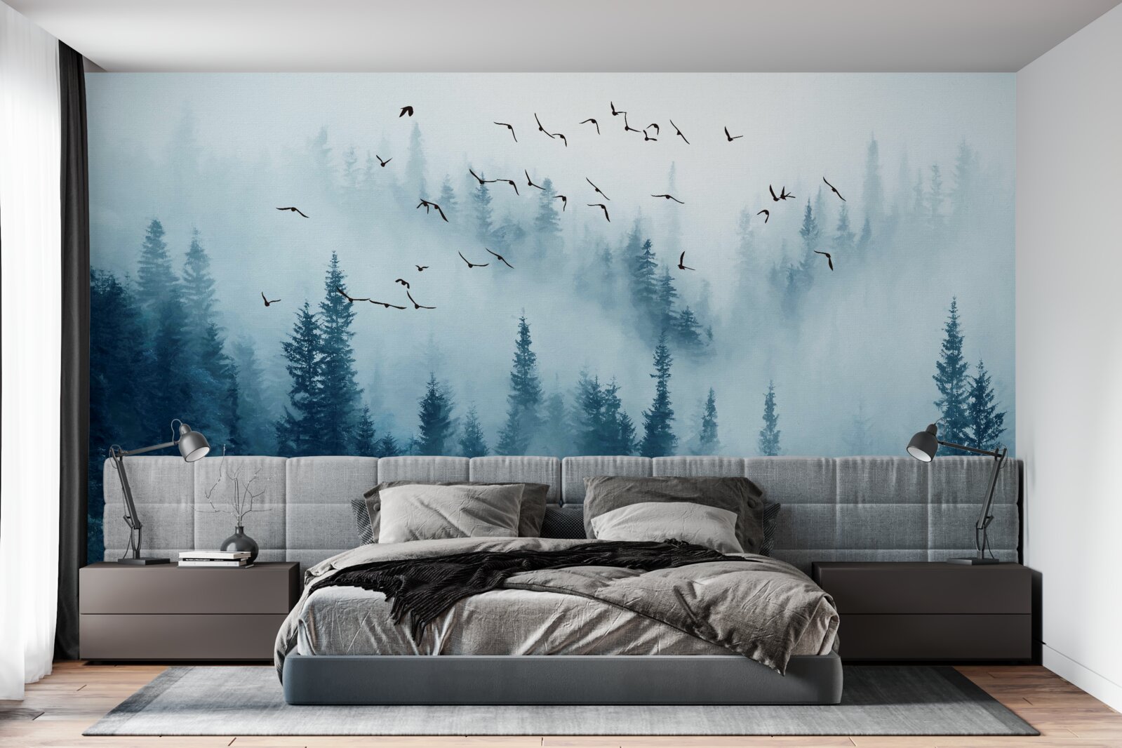 Papier peint mglisty las