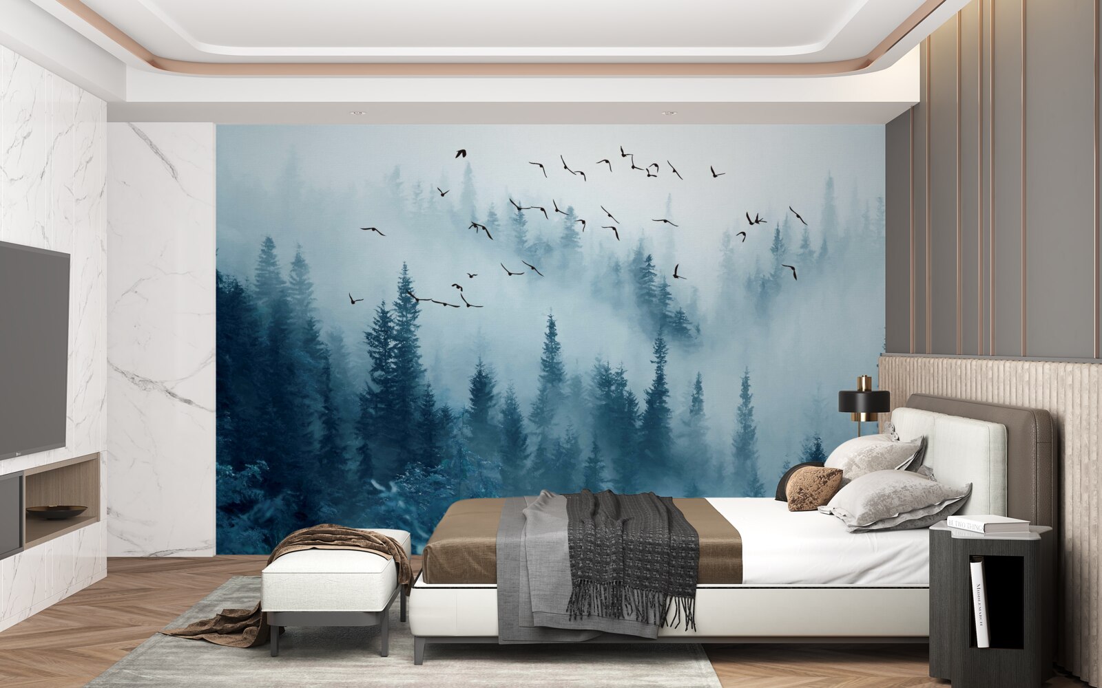 Papier peint mglisty las