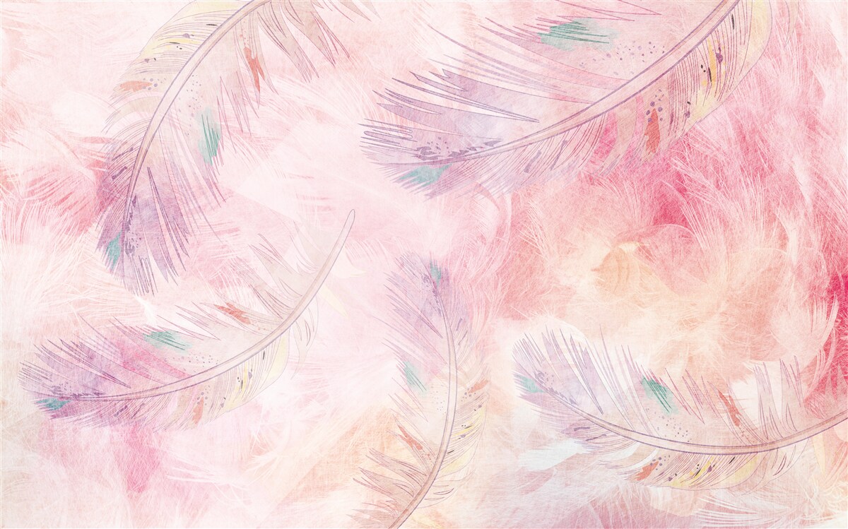 Papier peint plumes à peine visibles