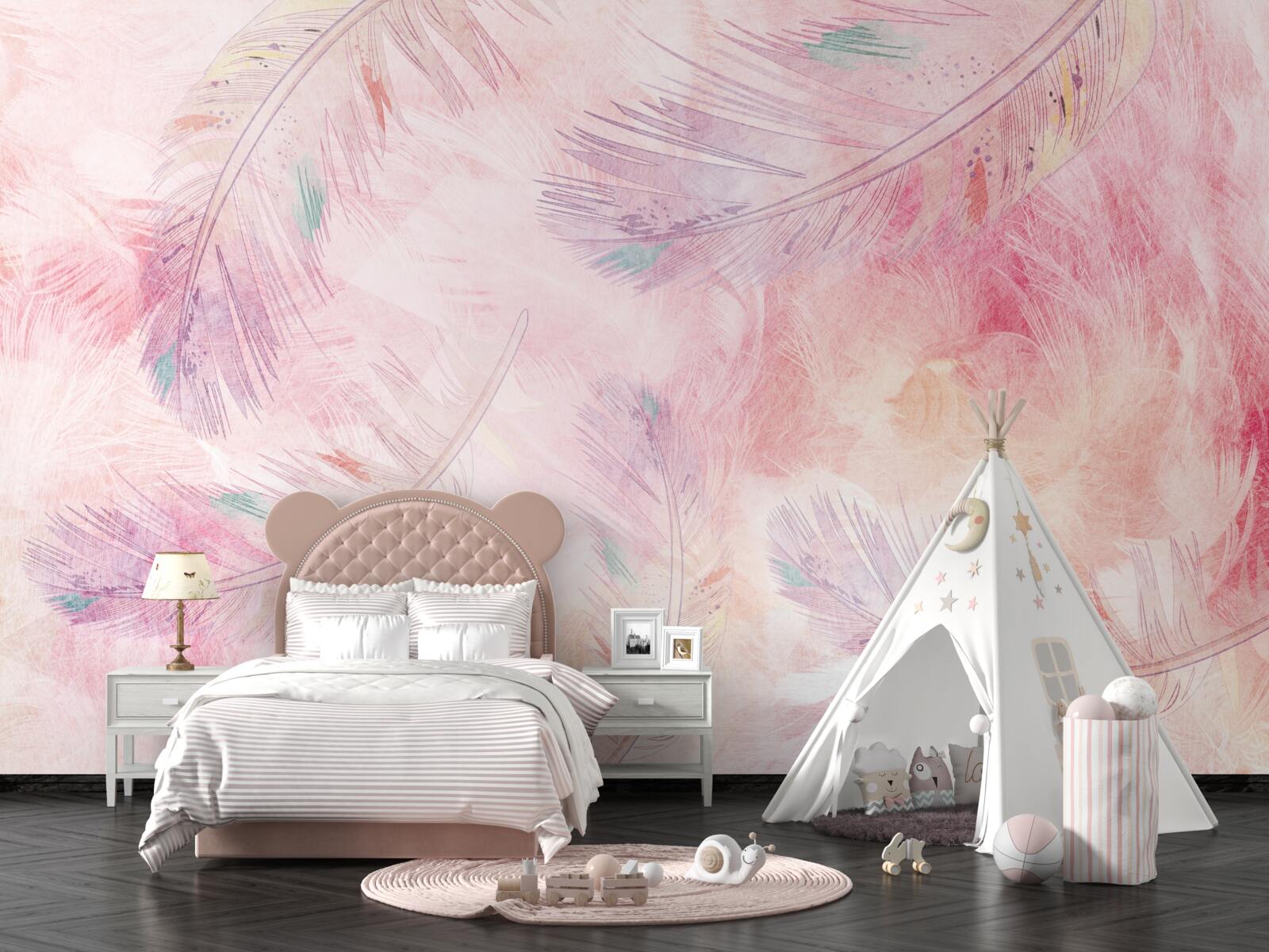 Papier peint plumes à peine visibles