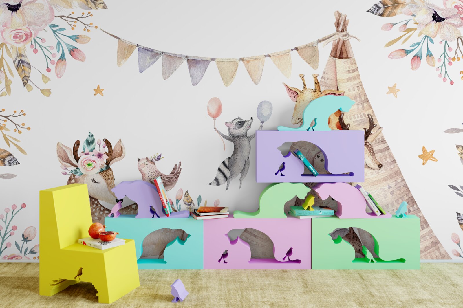 Papier peint célébrations dans la prairie